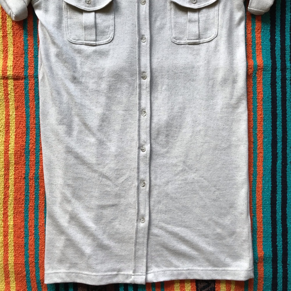 LAUREN RALPH LAUREN LINEN BLEND BUTTON DOWN DRESS - Picture 3 of 6